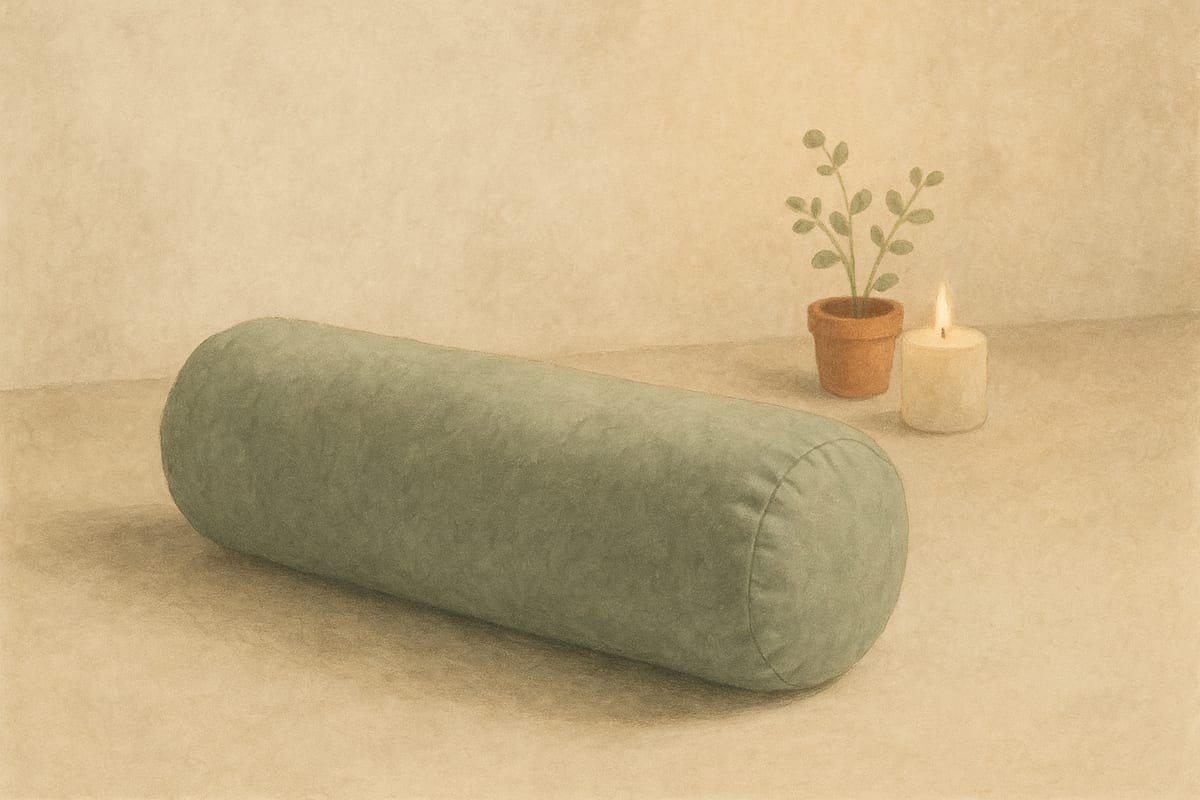 Bolsters & Cushions — generic yoga studio illustration