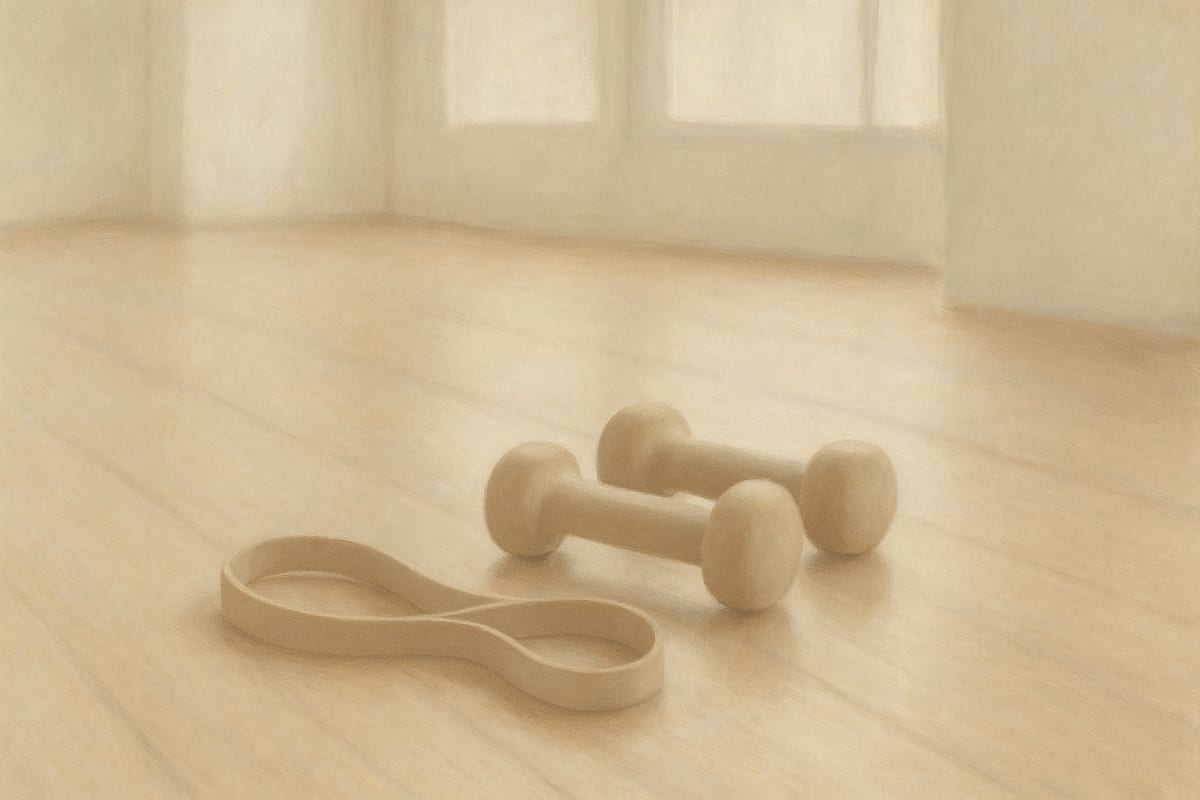 Weights & Resistance — generic yoga studio illustration