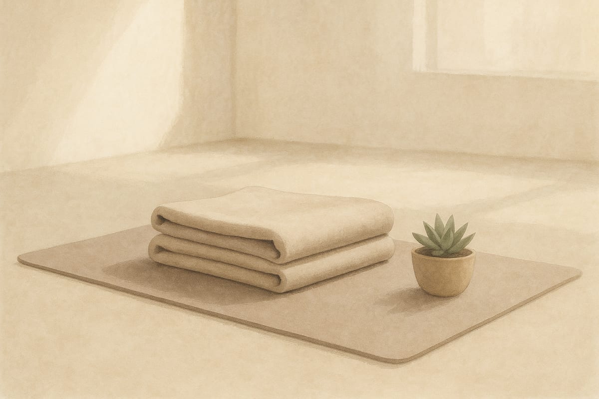 Yoga Towels — generic yoga studio illustration